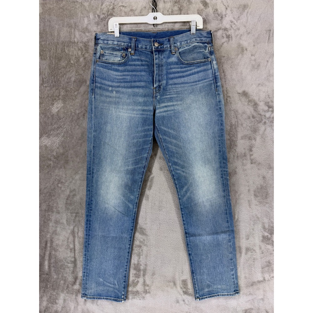 J.Crew 770 Stretch‎ Slim Straight Leg Jeans Mens 33x32 Medium Wash Blue F4072
